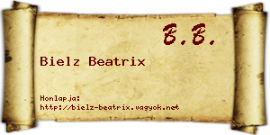 Bielz Beatrix névjegykártya